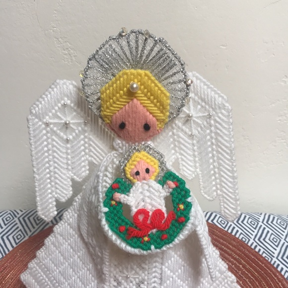 Christmas Treetop Crochet Angel Handmade - Picture 3 of 7